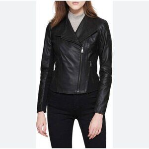 Trouvé Size small black motorcycle women’s jacket leather